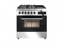 COCINA MORELLI SAHO KUMA 820  82 CM 4 HORNALLAS Y PLANCHA PUERTA VIDRIO RFV LIV