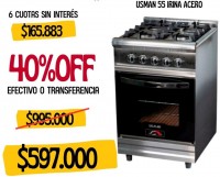COCINA USMAN IRINA ACERO 550  PUERTA VISOR FUNDICION