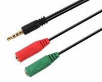 CABLE ADAPTADOR AUDIO PLUG 3.5 A 2 3.5 HEMBRA