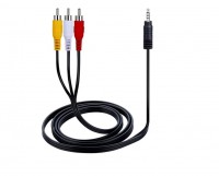 CABLE AUDIO VIDEO 1 PLUG A 3 RCA MACHO