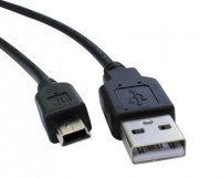 CABLE MINI USB 5 PINES A USB MACHO V3 NEGRO
