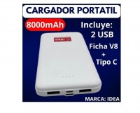 CARGADOR PORTATIL C IDEA 8000MAH POWER BANK
