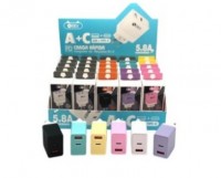 CARGADOR USB Y TIPO C CARGA RAPIDA 5.1 DINAX SOLO CABEZAL