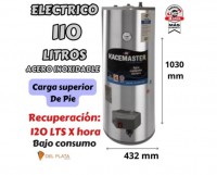 TERMOTANQUE ELECTRICO KACEMASTER 110L ACERO INOXIDABLE