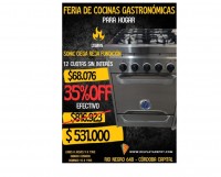 COCINA USMAN SONIC 55 PARRILLA INFERIOR XXL REJA FUNDICION PUERTA CIEGA