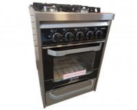 COCINA USMAN SONIC BLACK 55 PARRILLA INFERIOR XXL REJA FUNDICION PUERTA VISOR