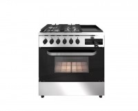 COCINA MORELLI SAHO KUMA 820  82 CM 4 HORNALLAS Y PLANCHA PUERTA VIDRIO RFV LIV