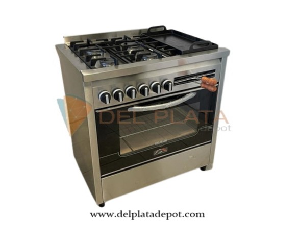 Productos - Del Plata Depot - COCINA USMAN 4 HORNALLAS Y CARLIPLANCHA  PUERTA VIDRIO REJA ALUMINIO