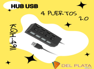 HUB USB 2.0 DE 4 PUERTOS CON SWITCH POR PUERTO KQH4911 INT.CO