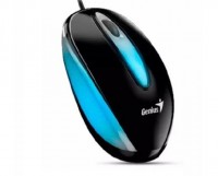 MOUSE GENIUS CON CABE DX-MINI WITH FLASHING LED BLACK