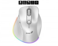 MOUSE GENIUS MINI ERGO 9000S PRO RECARGABLE DUAL MODE BT Y WIRELESS PEARL WHITE