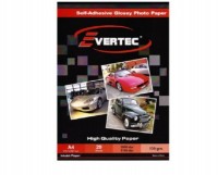 RESMA A4 FOTO EVERTEC 130GRS C/ADHESIVO GLOSSY X 20 HOJAS