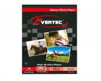 RESMA A4 FOTO EVERTEC GLOSSY  180G X 100 HOJAS