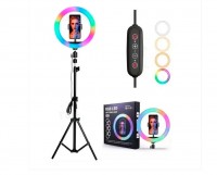 ARO DE LUZ 36 CM RGB CON TRIPODE EXTENSIBLE 2 MTRS