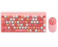 TECLADO + MOUSE INALAMBRICO NOGA S5700RS ROSA