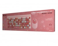 TECLADO + MOUSE INALAMBRICO NOGA S5700RS ROSA