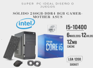 PC INTEL CORE I5 10400 DECIMA GEN SSD 240 -DDR4 8GB MOTHER ASUS