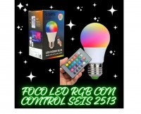 FOCO LED RGB CON CONTROL SEIS 2513