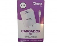 CARGADOR DINAX 2 USB A IPHONE 4.2A DX1CAR42IPH