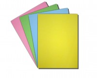 RESMA PAPEL MATE OPALINA 4 COLORES (AMARILLO, CYAN, VERDE Y ROSA) X 100 HOJAS DE 180 GRS  A4 GLOBAL
