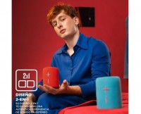 PARLANTE INALAMBRICO BLUETOOTH TWIN-2 TWS-2 X 15W AZUL Y ROJO STROMBERG