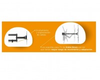 SOPORTE DE TV ESOPORTER ES-BR258 23 A 55 INCL Y GIRO DOBLE BRAZO MOVIL