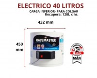 TERMOTANQUE ELECTRICO KACEMASTER 40 L C/INF ALTA RECUPERACION