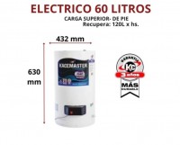 TERMOTANQUE ELECTRICO KACEMASTER 60L C/SUP ALTA REC