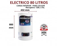 TERMOTANQUE ELECTRICO KACEMASTER 80 L C/INF ALTA REC